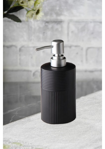 Lüks Siyah Sıvı Sabunluk Sıvı Sabun ve Bulaşık Deterjanı Şişesi Banyo ve Mutfak Sabunluğu