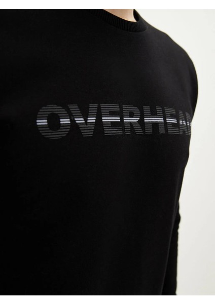 Casual Bisiklet Yaka Uzun Kollu Baskılı Erkek Sweatshirt modelleri