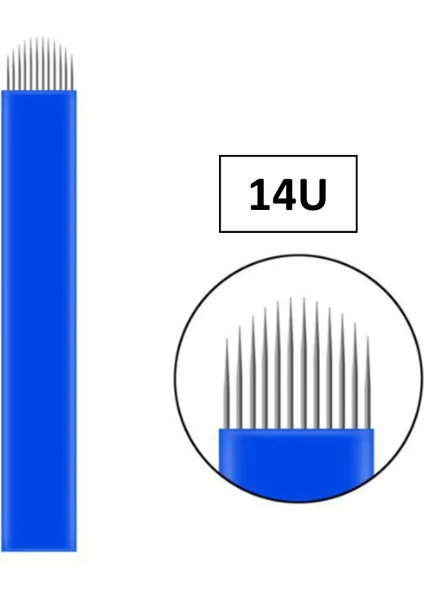 14U Microblading İğnesi - 50 Adet (0.25mm)