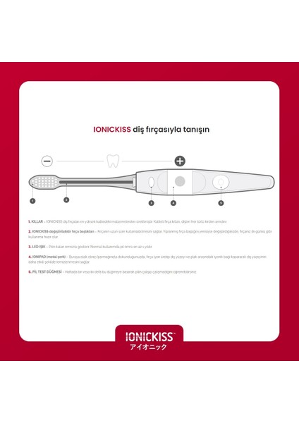 Çocuklar İçin İyonik Diş Fırçası 0-3 Yaş - Mavi