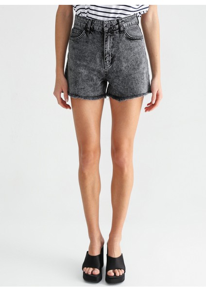 Normal Bel Basic Antrasit Kadın Şort KALE fiyatları