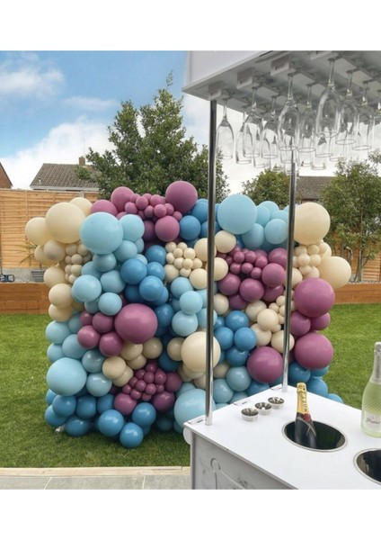 Pastel Sütlü Kahve Yaban Çileği Fırtına Mavisi Derin Okyanusbalon Seti 100 Adet