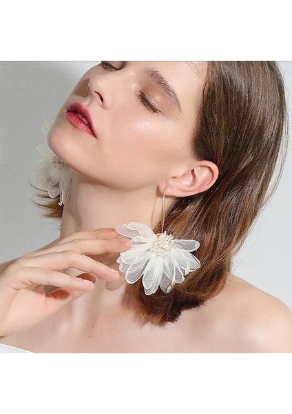 Like Life Kumaş Çiçek Küpe (Yurt Dışından)