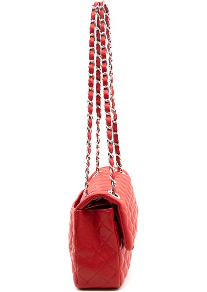 Kadın Omuz Çantası 1054 M162 40077 Kırmızı Kare Kırmızı modelleri