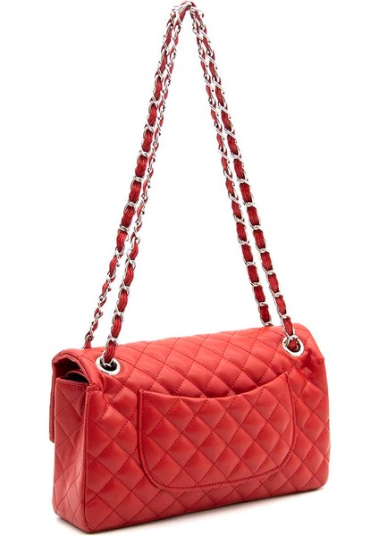 Kadın Omuz Çantası 1054 M162 40077 Kırmızı Kare Kırmızı fırsatları