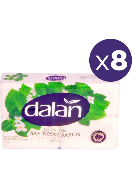 Saf Beyaz Klasik Kalıp Sabun 1000 Gr X 8 Adet