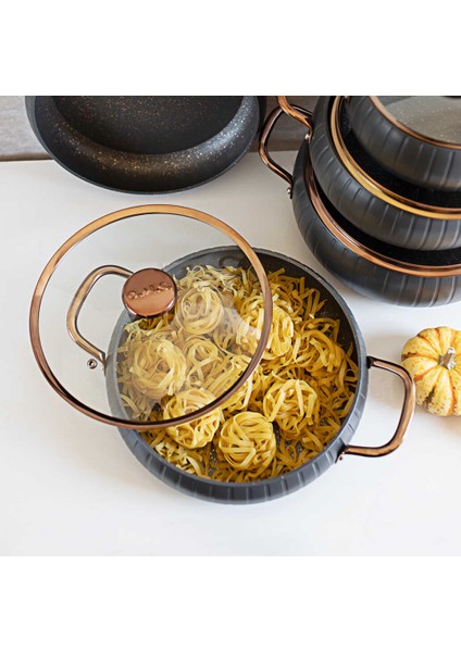 3529 Tencere Seti - Granit Döküm Tencere Seti - 9 Parça Tencere Seti modelleri