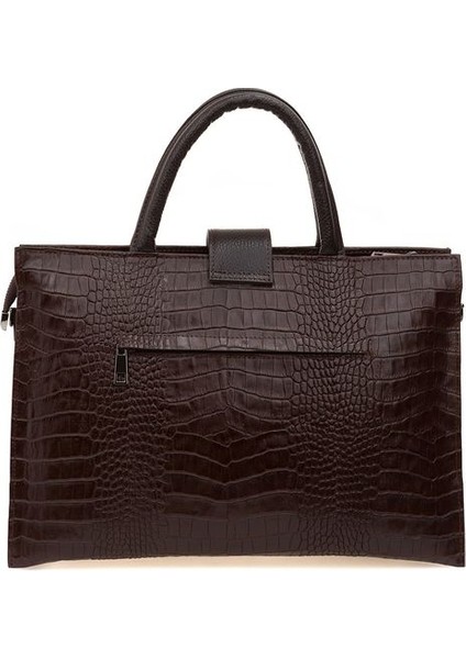 Kahve Kroko Deri Unisex Laptop & Evrak Çantası BLM093045 modelleri
