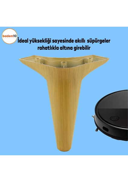 Aspen Lüks Mobilya Kanepe Koltuk Tv Ünitesi Baza Ayağı Ayakları 15 Cm Açık Kahverengi Ayak (4 Adet) fırsatları