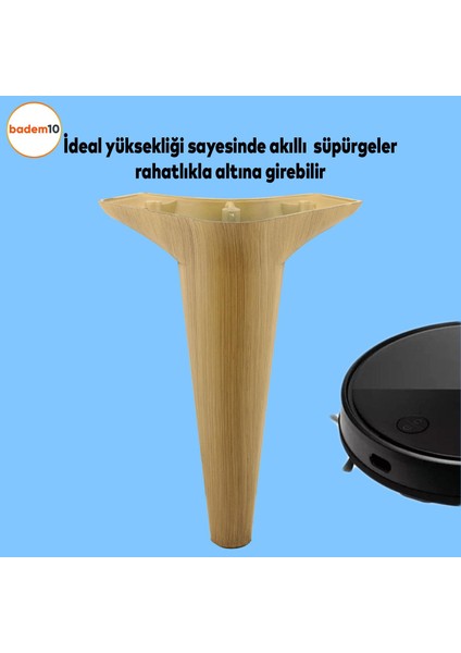 Aspen Lüks Mobilya Kanepe Koltuk Tv Ünitesi Baza Yükseltici Ayağı Ayakları 20 Cm Ahşap Desenli