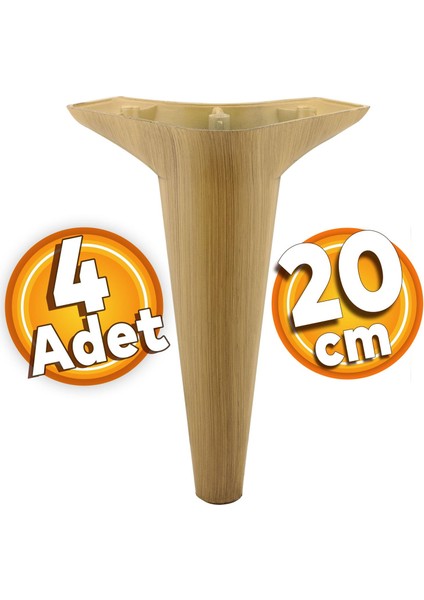 Aspen Lüks Mobilya Kanepe Koltuk Tv Ünitesi Baza Ayağı Ayakları 20 Cm (4 Adet)