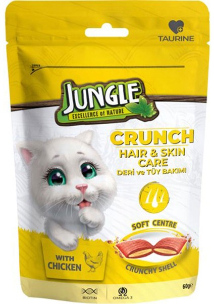 Crunch Kedi Ödül Maması Deri & Tüy Bakımı 60 Gr*10'lu Paket