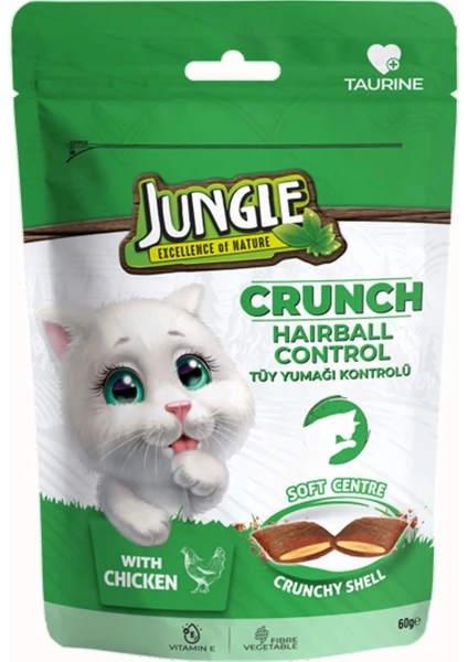 Crunch Kedi Ödül Maması Tüy Yumağı Kontrolü 60 gr *10'lu