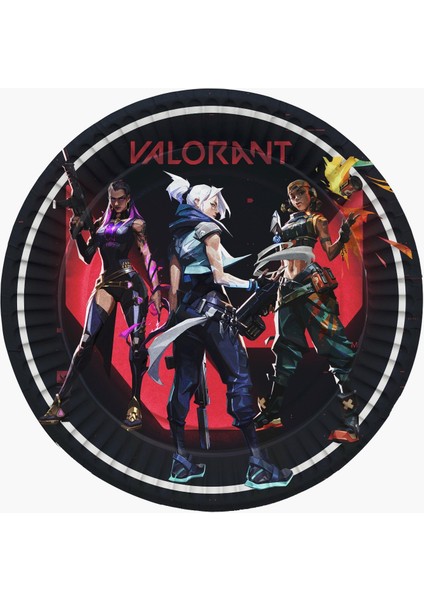 Valorant Doğum Günü Konsepti 8 Kişilik 50X70 cm Afişli Valorant Doğum Günü Seti Ekonomik