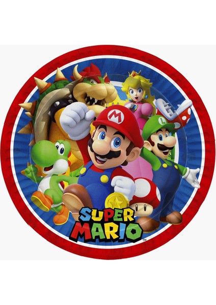 Super Mario Doğum Günü Konsepti 8 Kişilik Super Mario Doğum Günü Seti Ekonomik