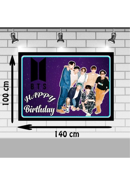 Bts Kpop Parti Malzemeleri Bts Doğum Günü Afişi 100X140 cm fiyatları