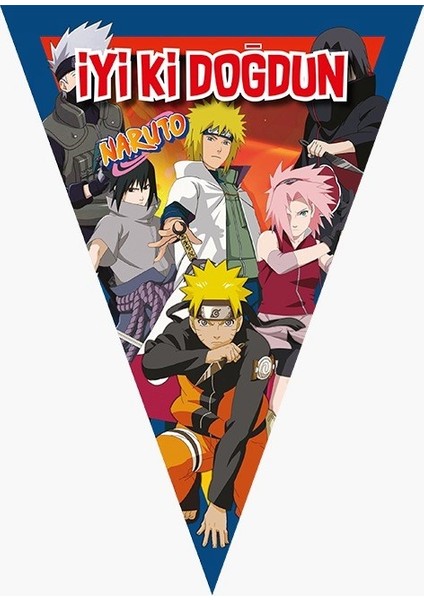 Parti Furyası Naruto Doğum Günü Konsepti Afişli 8 Kişilik Naruto Doğum Günü Seti 