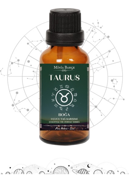 Minia Bahçe Boğa Burcu - Taurus, Uçucu Yağ Karışımı, 10ML