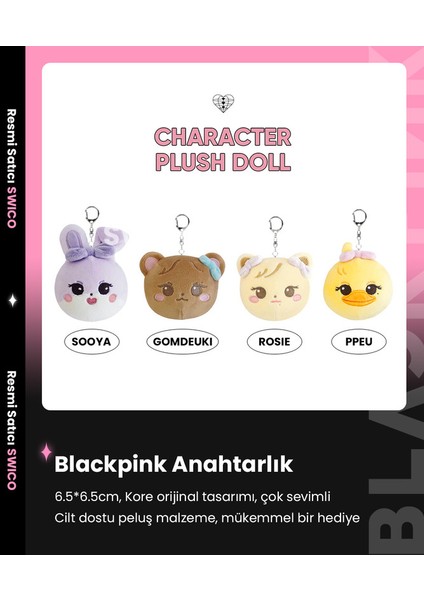 Kpop Blackpink Temalı Ppeu Peluş Oyuncak Anahtarlıklar (Yurt Dışından) modelleri