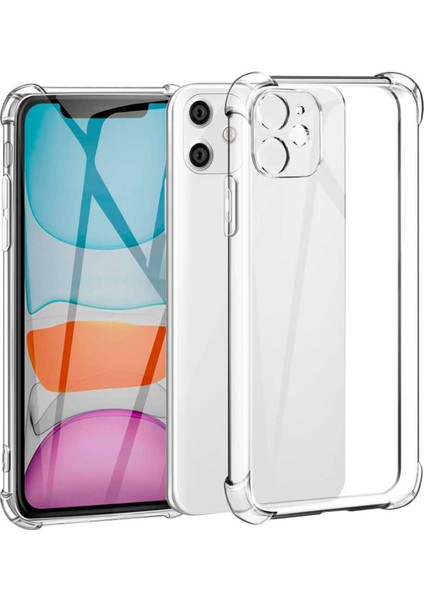 Meri Case Apple iPhone 11 Uyumlu Darbe Emici Antişok Şeffaf Kılıf Arka Kapak