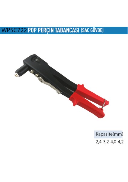 Wp Pop Perçin Tabancası Saç Gövde SC-722 2,4mm-4,8mm WPSC722
