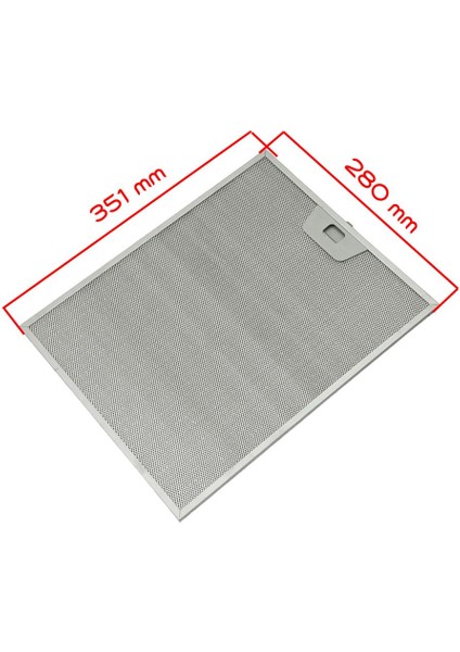 Arçelik Uyumlu En 28 cm Boy 35,1 cm Aspiratör Davlumbaz Metal Yağ Filtresi (Tek Tırnaklı) fiyatları