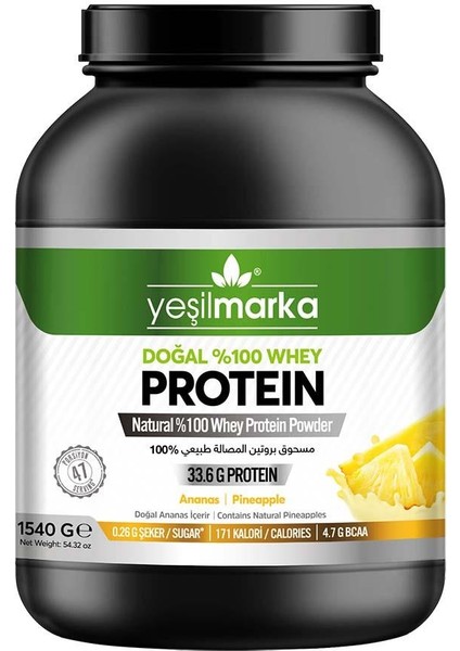 Doğal Whey Protein Tozu Ananas 1540 gr