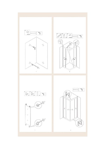 Duşakabin Kare Siyah Kumlama Box Desen 5mm Yükseklik 190cm