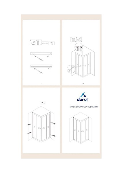Duşakabin Kare Siyah Kumlama Box Desen 5mm Yükseklik 190cm