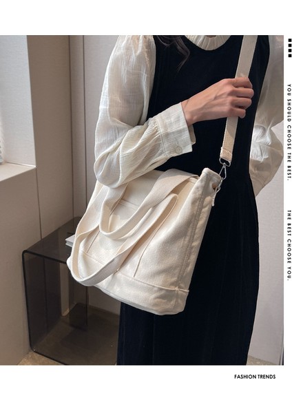 Ilkbahar ve Yaz 2023 Yeni Moda Tuval Geniş Bant Çapında Retro Taşınabilir Toto Çanta (Yurt Dışından) modelleri