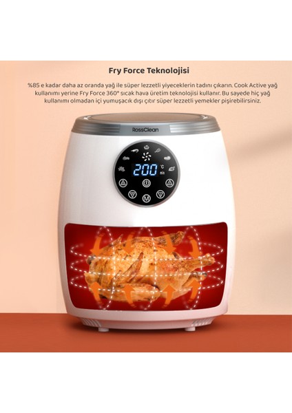 Cook Active 5,5l Dijital Airfryer Fritöz