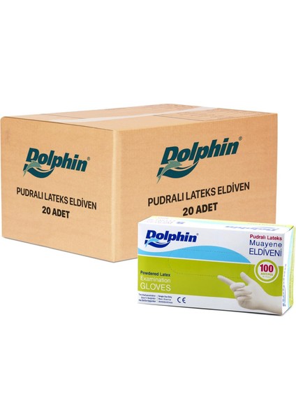 Lateks Pudralı Eldiven (L) Büyük - 20 Paket (2000 Adet)