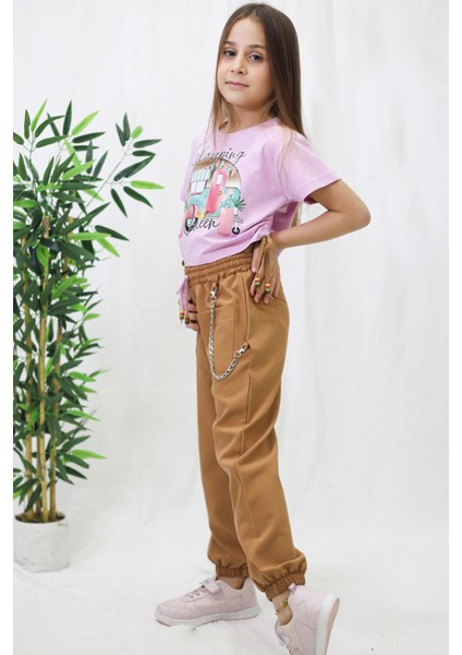 Fox Life Kids Kız Çocuk Zincirli Crop Takım Elbise -132