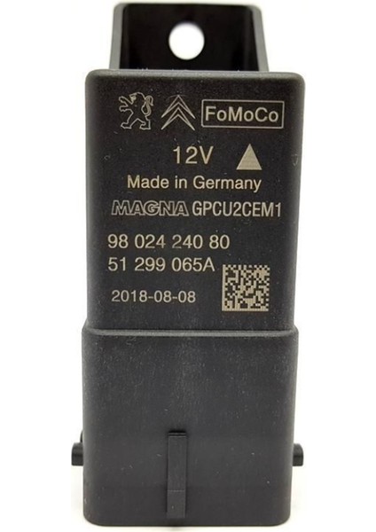 Citroen C3 1.6 Hdi Kızdırma Buji Rolesi Isıtma Kutusu Psa Marka 9802424080