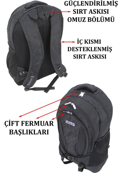 17,3 Laptop Sırt Çantası Yarım Dağcı Suya Dayanıklı Kumaş
