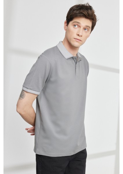 ALTINYILDIZ CLASSICS Slim Fit Dar Kesim Polo Yaka Kısa Kollu Basic Tişört