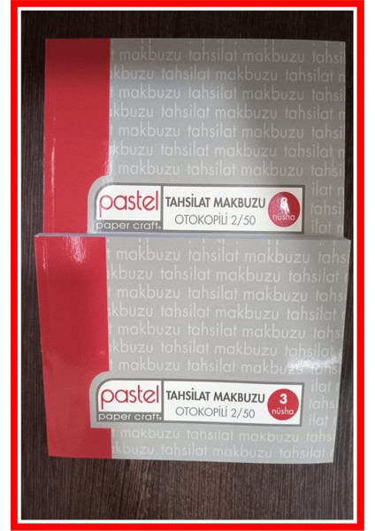 Tahsilat Makbuzu Boyutunda 2/50 Otokopili 1 Asıl 2 Suret 3 Nüsha 14 x 20 cm modelleri