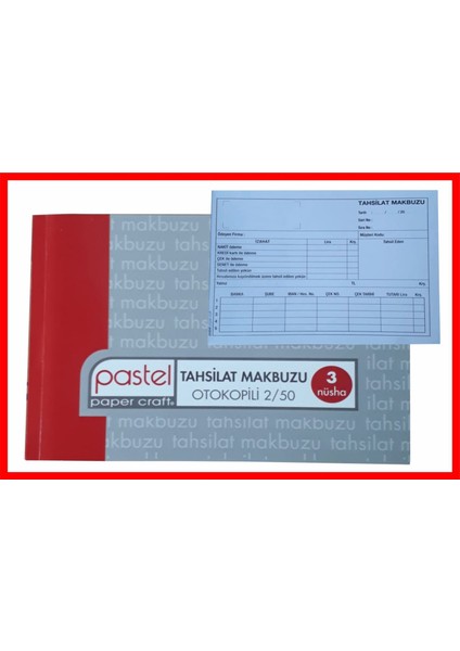 Tahsilat Makbuzu Boyutunda 2/50 Otokopili 1 Asıl 2 Suret 3 Nüsha 14 x 20 cm fırsatları