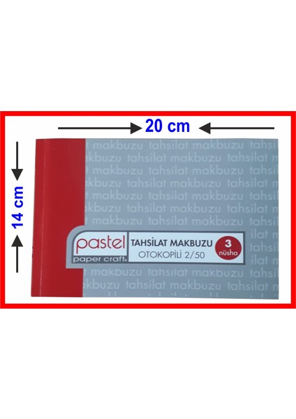Tahsilat Makbuzu Boyutunda 2/50 Otokopili 1 Asıl 2 Suret 3 Nüsha 14 x 20 cm indirimleri