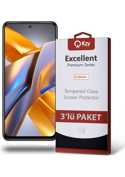 Xiaomi Redmi Poco M5S Temperli Ekran Koruyucu Kırılmaz Cam Ekonomik 3'lü Paket