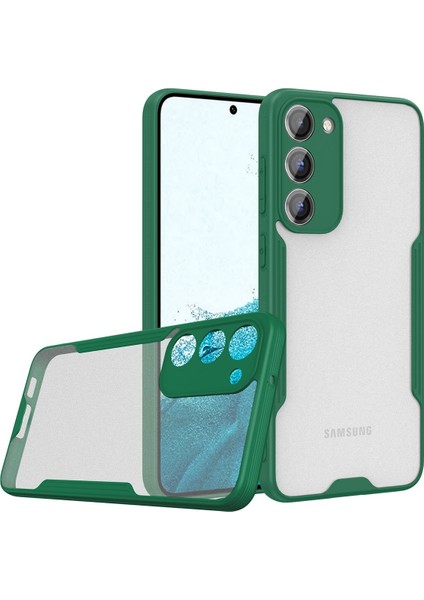 Samsung Galaxy S23 Kılıf Kamera Korumalı Colorful Silikon Kapak - Yeşil