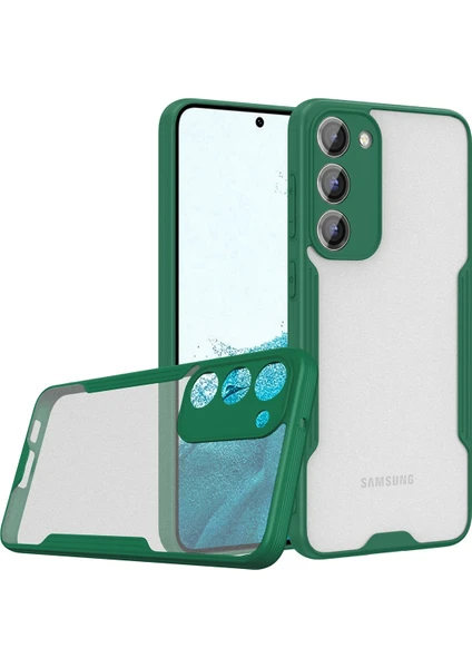 Kzy Samsung Galaxy S23 Kılıf Kamera Korumalı Colorful Silikon Kapak - Yeşil