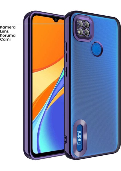 Xiaomi Redmi 9c Kılıf Zebana Glint Silikon Kılıf Derin Mor