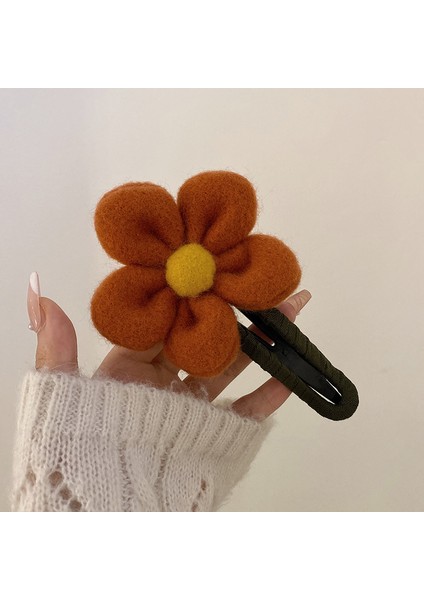 Peluş Çiçek Saç Tokası (Yurt Dışından)