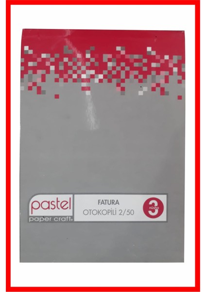 Fatura Defteri Boyutunda 2/50 Otokopili 1 Asıl 2 Suret 3 Nüsha 14 x 20 cm