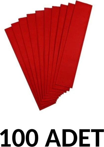 Kırmızı Renk Krapon Kağıdı 100 Adet 50 x 200 cm