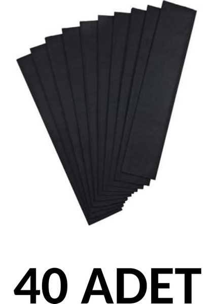 Siyah Renk Krapon Kağıdı 40 Adet 50 x 200 cm