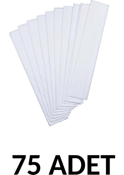 Beyaz Renk Krapon Kağıdı 75 Adet 50 x 200 cm