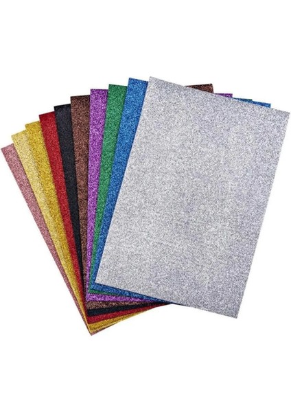 A4 Simli Yapışkanlı Eva 50 Adet 20 x 30 cm Gümüş