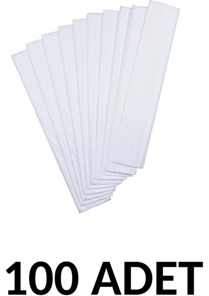 Beyaz Renk Krapon Kağıdı 100 Adet 50 x 200 cm